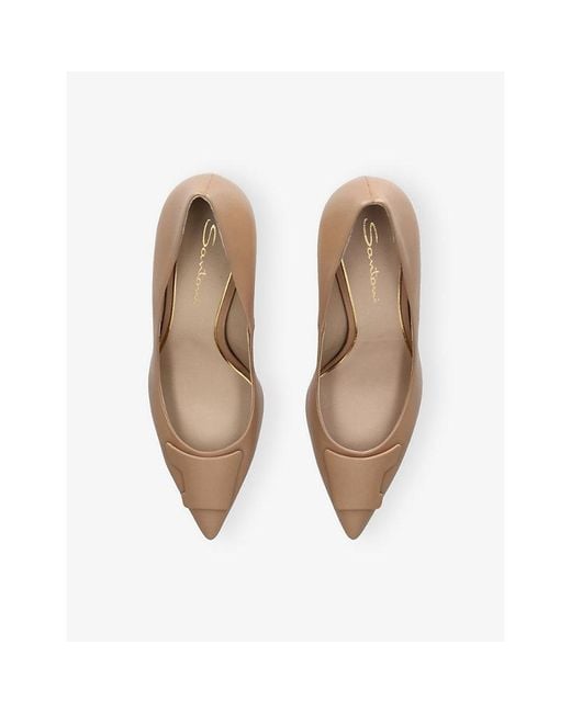 Santoni Natural Sibille Leather Courts
