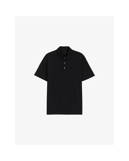 Boss Black Beckham X Regular-Fit Short-Sleeve Cotton And Silk-Blend Polo for men