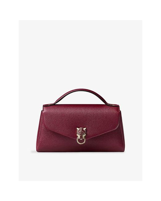 Cartier Red Panthère De Nano Leather Chain Cross-Body Bag