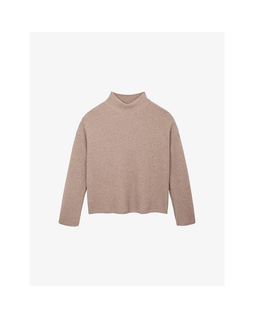 The White Company Natural Honeycomb-Stitch Relaxed-Fit Wool And Cashmere-Blend Jumper