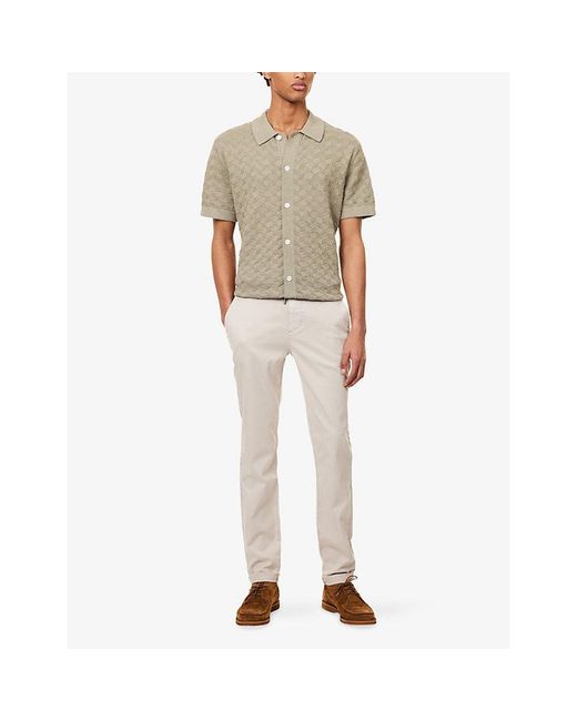 PAIGE Natural Fraser Tapered-Leg Stretch-Woven Trousers for men