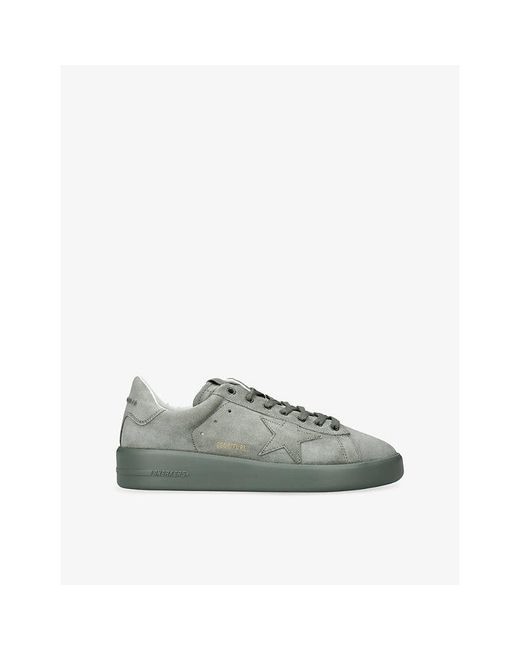 Golden Goose Deluxe Brand Green Purestar Suede Low-Top Trainers for men