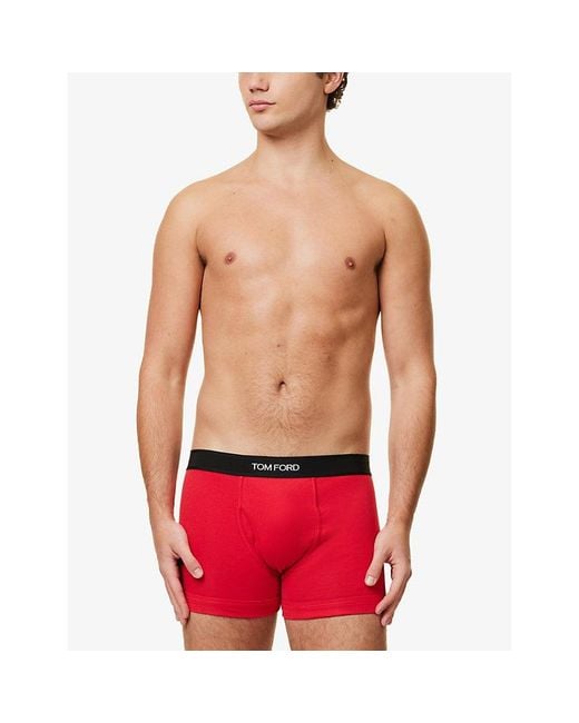 Tom Ford Logo-Embroidered Cotton-Blend Jersey Boxers for men