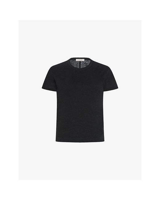 The Row Black Jovita Regular-Fit Cotton, Cashmere And Silk T-Shirt