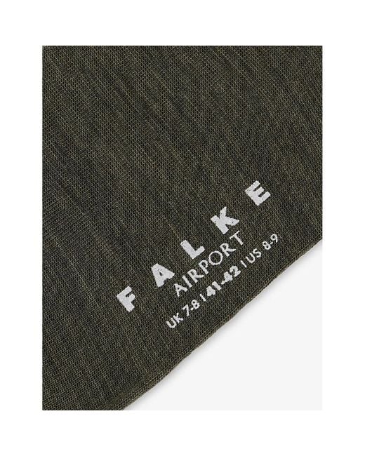 Falke Green Airport Crew-Length Stretch-Cotton for men