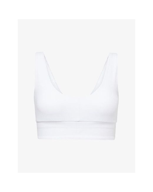 ADANOLA White Ultimate V-Neck Sports Bra