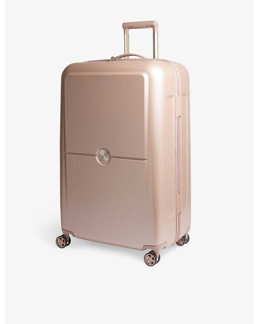 Delsey White Turenne Four-wheel Suitcase