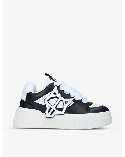 low top leather trainers
