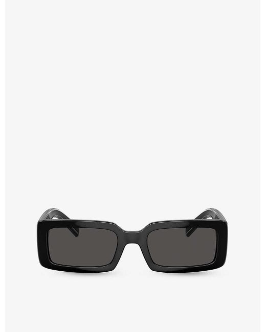 Dolce & Gabbana Black Dg6187 Rectangle-frame Injected Sunglasses