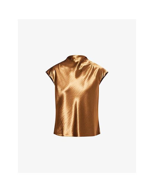 Rails Brown Loretta Cowl-Neckline Woven Top