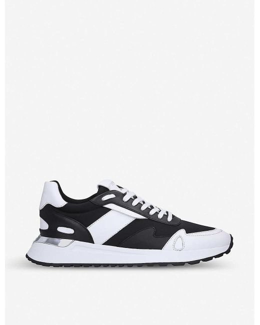 MICHAEL Michael Kors Miles Leather And Mesh Trainers in Black for Men | Lyst