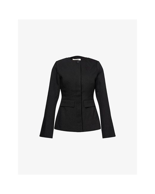 4th & Reckless Black Mikey Collarless Woven Jacket