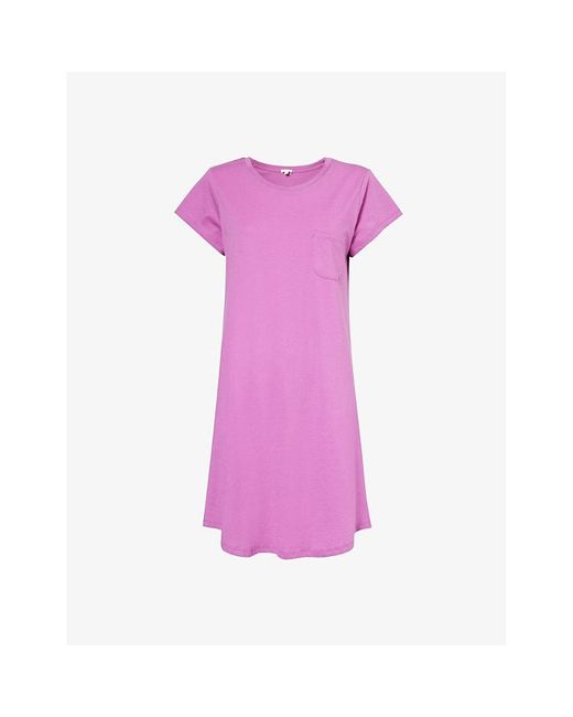 Skin Purple Carissa Relaxed-fit Organic-cotton Night Dress