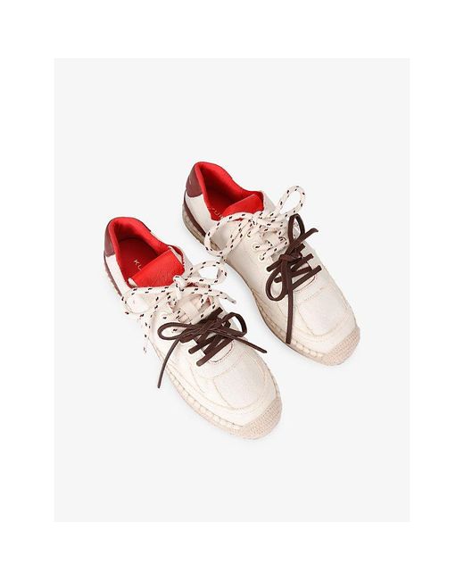 Kurt Geiger Pink Kurt Espadrille Woven Trainers