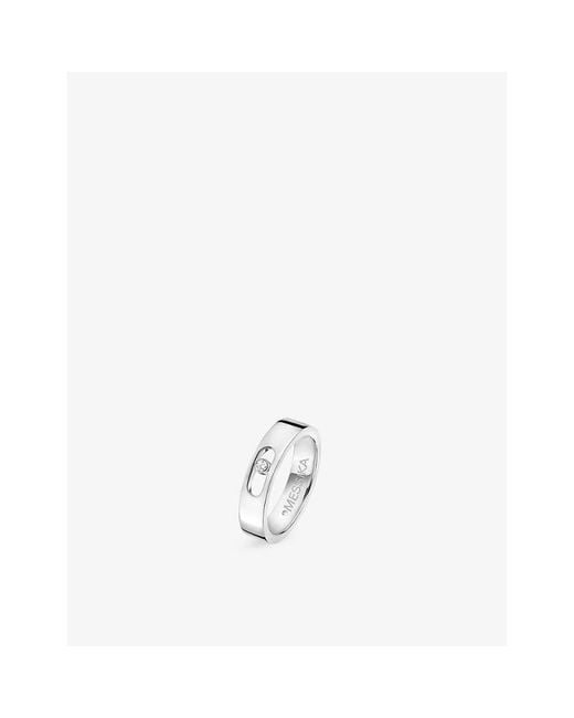 Messika White Move Joaillerie 18Ct And 0.03Ct Diamond Wedding Ring