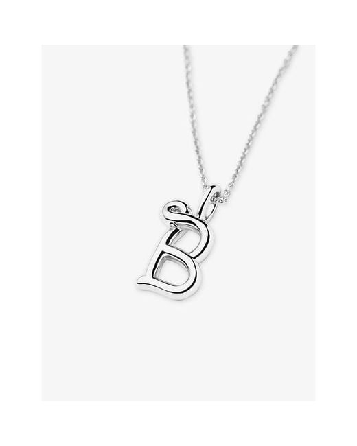 Missoma Metallic Curly Molten Mini Initial B Sterling Necklace