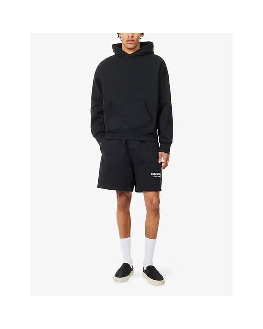 Fear Of God Blue Always On Logo-Print Cotton-Blend Hoody for men
