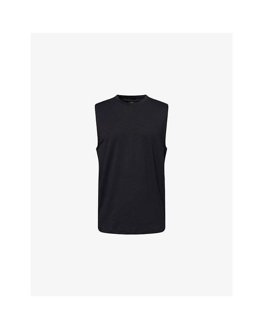 On Shoes Blue Focus Crew-Neck Cott-Jersey Tank Top for men
