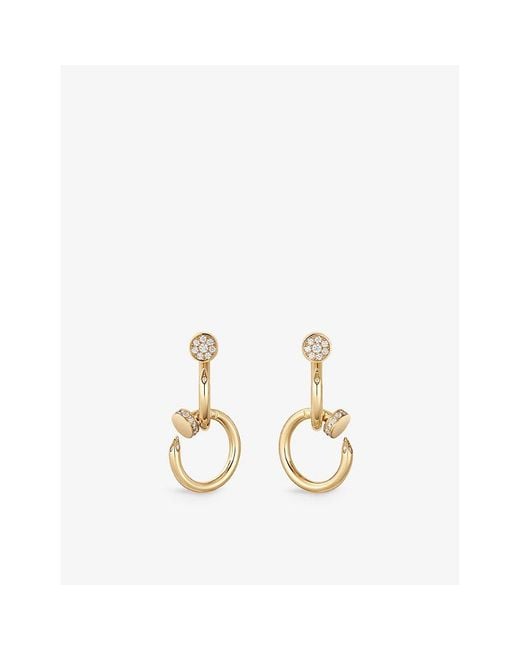 Cartier Metallic Juste Un Clou 18Ct- And 0.38Ct Diamond Earrings