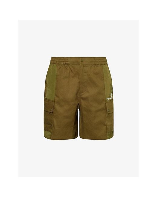 Sergio Tacchini Green Calisti Cargo Cotton Shorts for men
