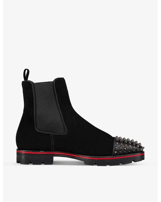 louboutin boots with spikes
