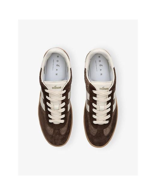 Hogan Brown Cool Suede Trainers for men