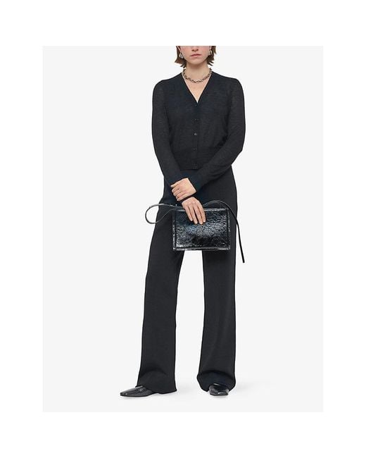 Joseph Black Cashair V-Neck Cashmere Cardigan