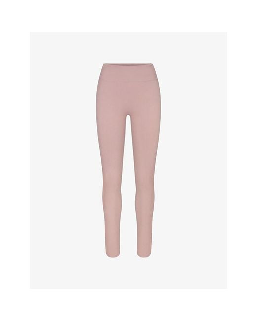 NikeSKIMS Pink Matte 26-Inch Workout Leggings