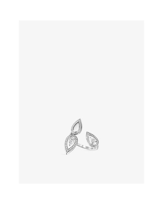 Messika White Fiery Trilogy And 0.81Ct Diamond Ring