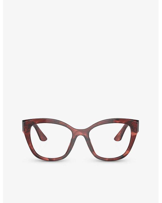 Miu Miu Red Mu 05xv Square-frame Acetate Eyeglasses