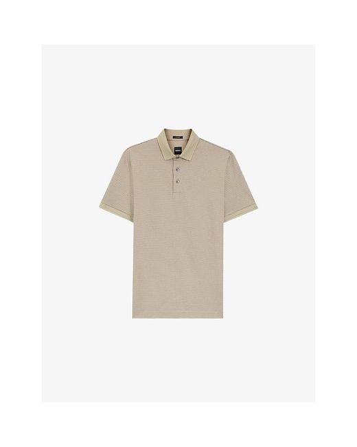 Boss Natural Parlay Short-Sleeved Cotton Polo Shirt Xxl for men