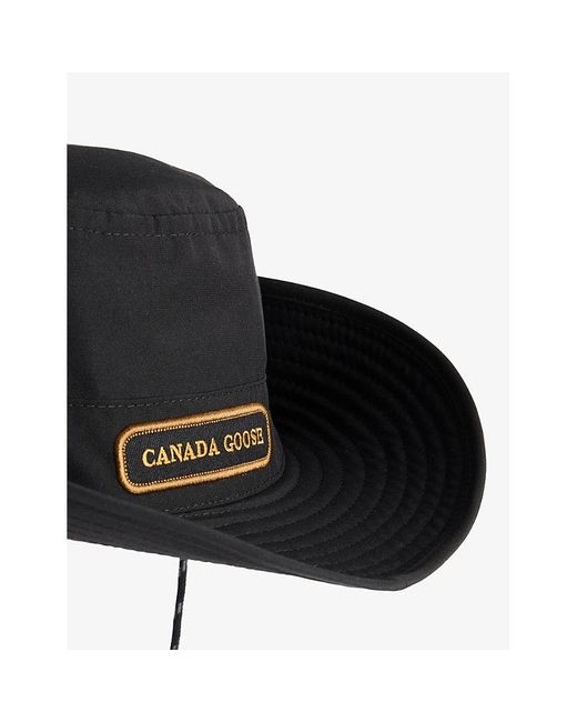 Canada Goose Black Venture Logo-embroidered Woven-blend Bucket Hat for men