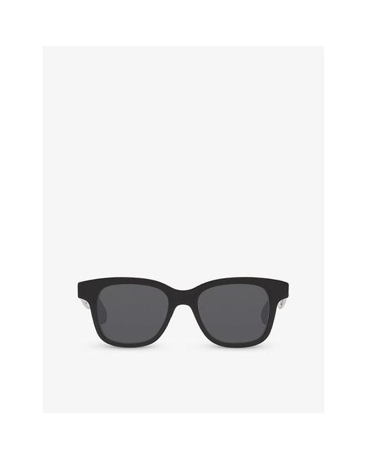 Dita Eyewear Black Am0382s Rectangle Acetate Sunglasses for men