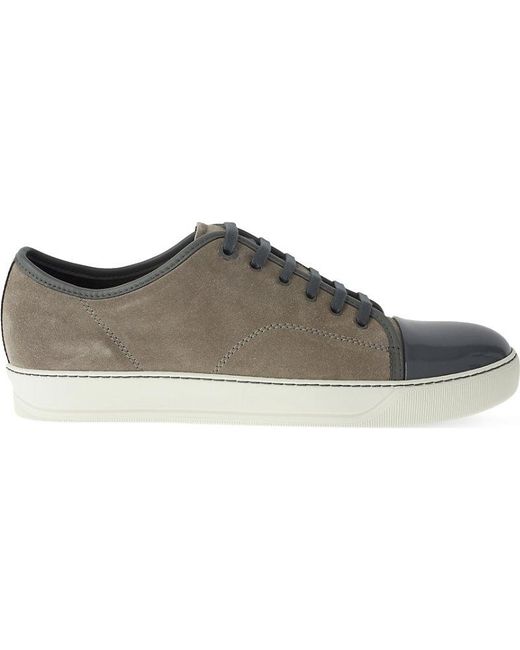Lanvin Brown Low-Top Basket Trainers for men