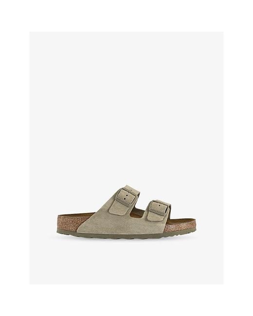 Birkenstock Natural Arizona Two-Strap Suede Sandals for men