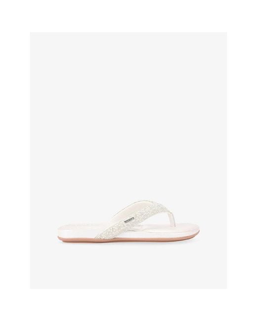 Carvela Kurt Geiger White Riviera Jewel Embellished Sandals