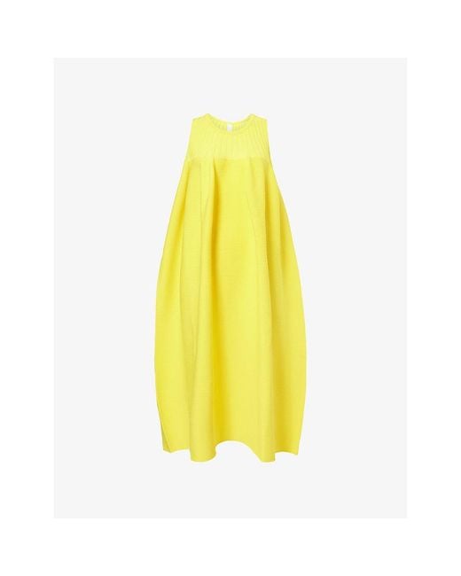 CFCL Yellow Pottery Sleeveless Knitted Midi Dress