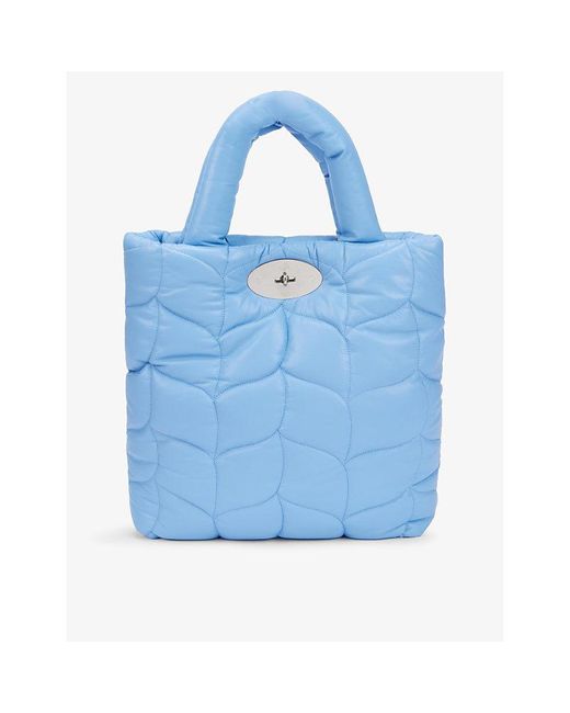 Mulberry Blue Big Softie Leather Tote Bag