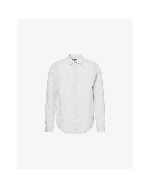 Orlebar Brown White Giles Classic-Collar Linen Shirt for men