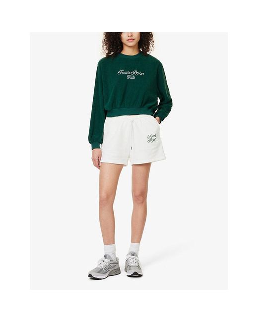4th & Reckless Green Bay Text-embroidered Relaxed-fit Woven Sweatshirt