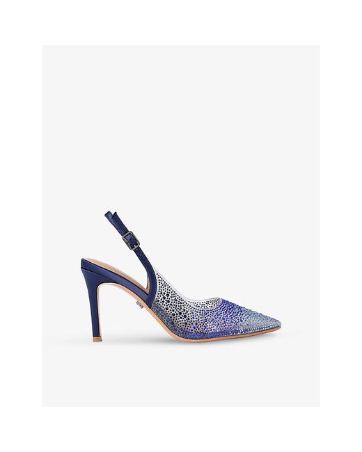 Carvela Kurt Geiger Blue Positano Vinyl Embellished Heels