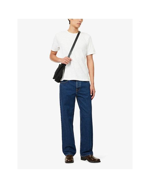 Nudie Jeans Blue Tuff Tony Straight-Leg Denim Jeans for men