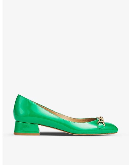 LK Bennett Blakely Snaffle Patent-leather Pumps in Green | Lyst