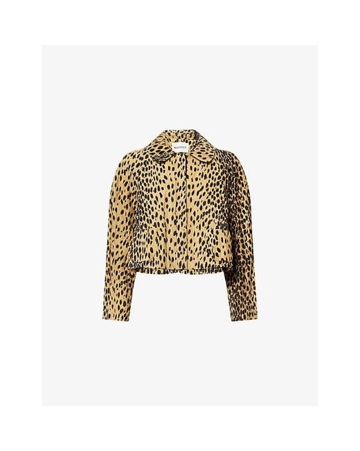 Nackiyé Metallic Pixie Cropped Cotton-Blend Jacket