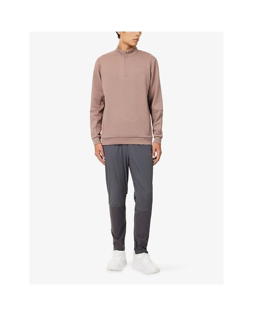 Castore Pink Flex Quarter-Zip Stretch-Jersey Sweatshirt for men