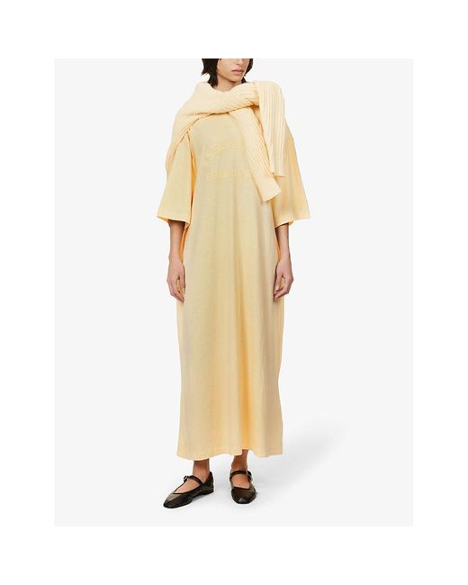 Fear Of God Yellow Essentials Relaxed-fit Cotton-blend Midi Dress X