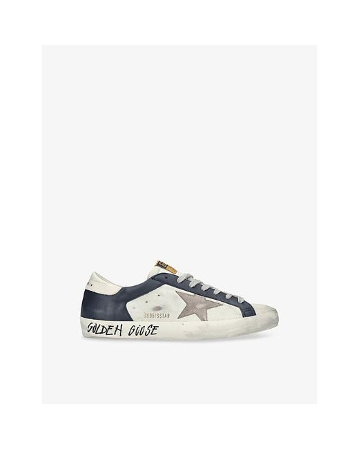 Golden Goose Deluxe Brand White Super-Star Leather Low-Top Trainers for men