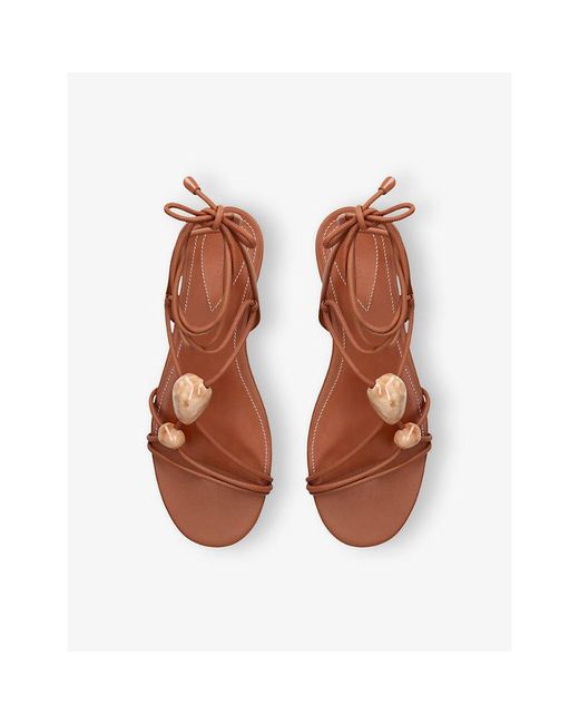 Zimmermann Brown Gleam Leather Sandals