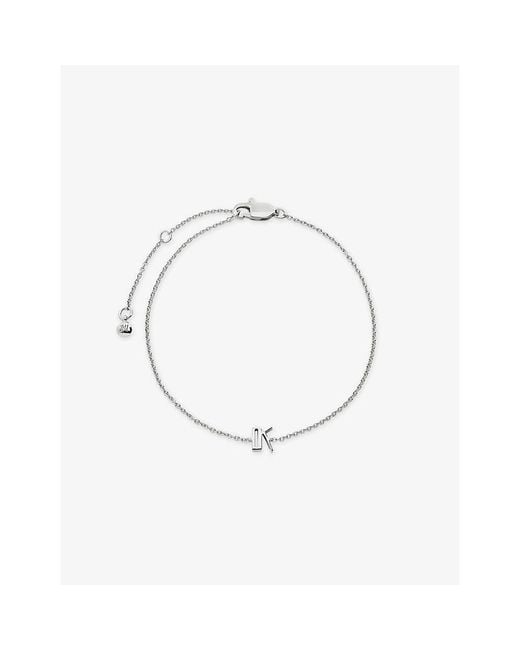 Monica Vinader Metallic Initial K Sterling- Bracelet