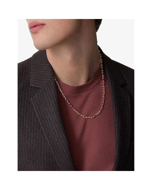 Cartier Metallic Santos De Medium 18Ct Rose- Chain Necklace